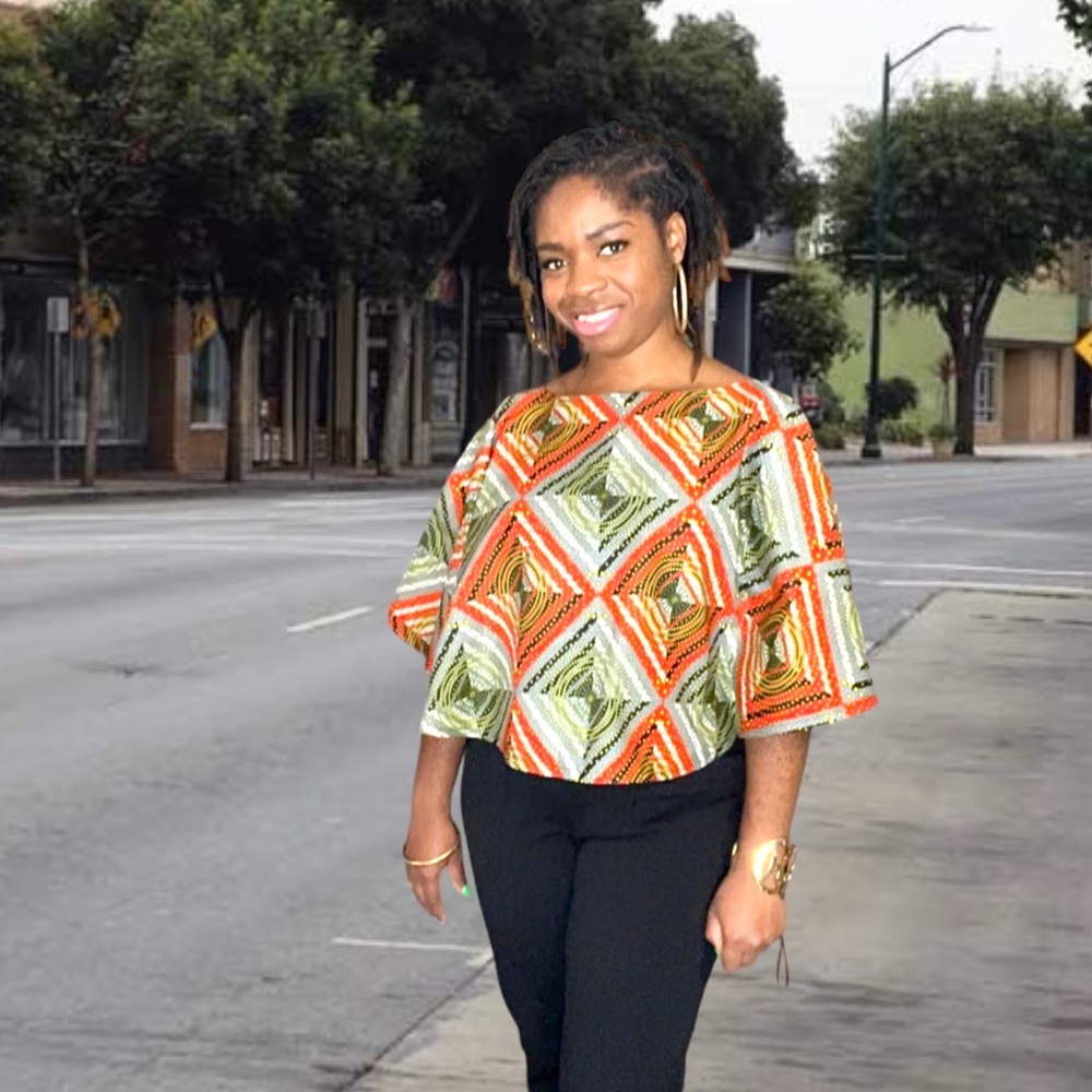 African print cape top/Shrug/Poncho